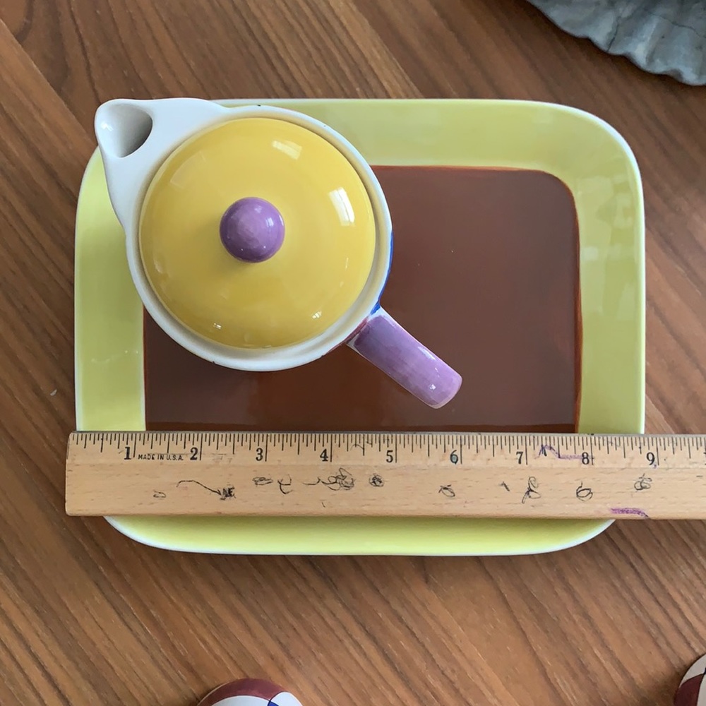 Hues N Brew Tea Set with Serving Tray - Picture 9 of 16